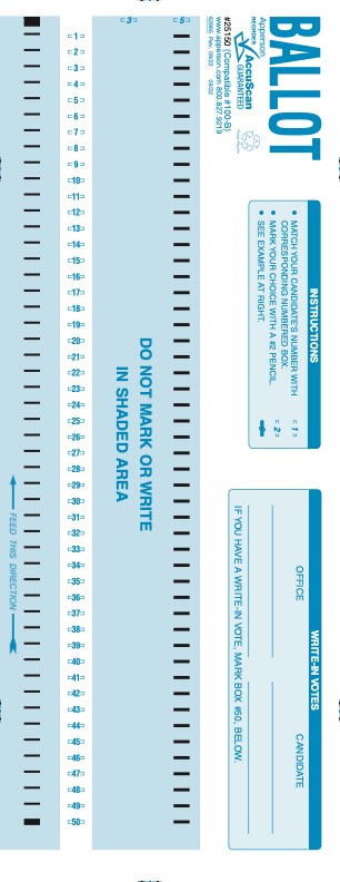 Apperson's Scantron compatible form 100-b (25150)