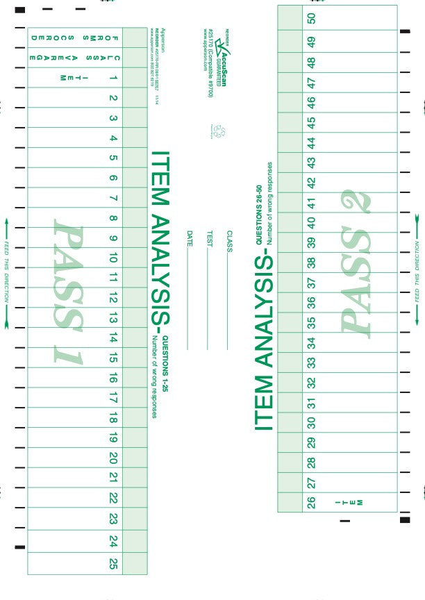 Apperson's Scantron compatible form 9700 (25170)