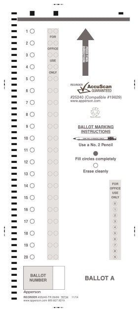 Apperson's NCS compatible form ballot a (25240)