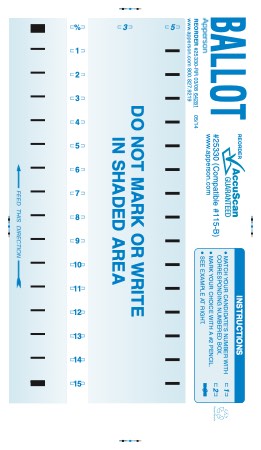 Apperson's Scantron compatible form 115-b (25330)