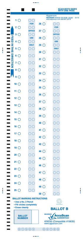 Apperson's NCS compatible form ballot b (26230)