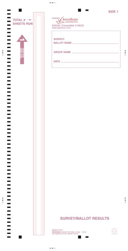 Apperson's NCS compatible form survey/ballot results (26290)