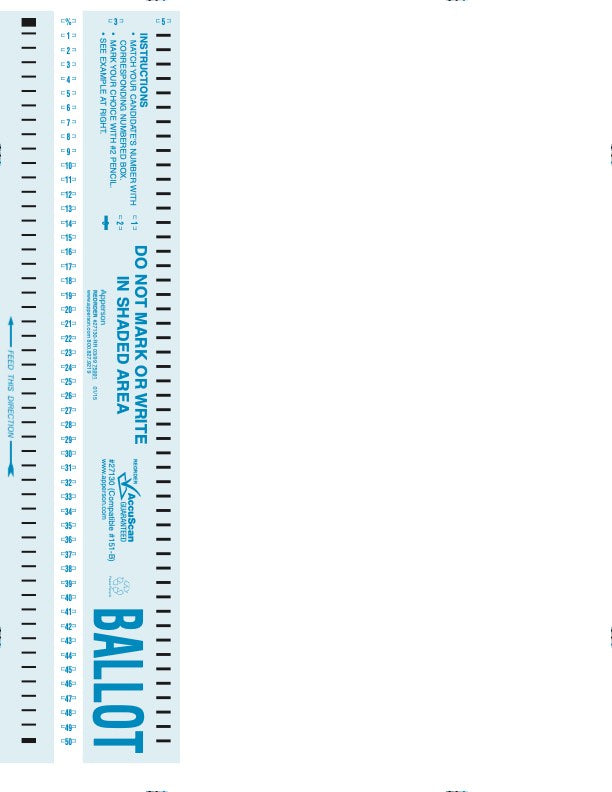 Apperson's Scantron compatible form 151-b (27130)