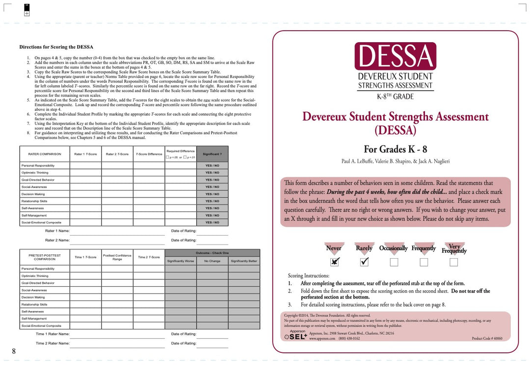 DESSA (72 item) assessment